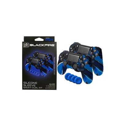 Silicone Sleeve Gamer Dual Kit Blackfire Ps4