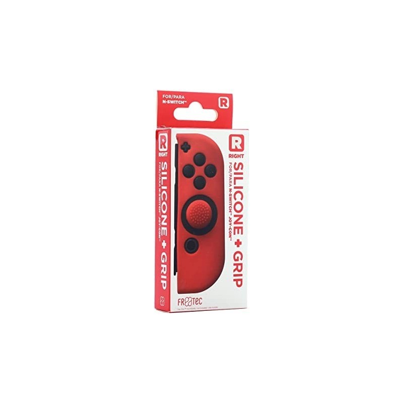 Funda Silicona + Grips for Joy Controlle Rojo FT1014 Switch